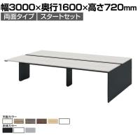 【本体】ITOKI(イトーキ) INTERLINK R インターリンクRパネル脚・両面タイプスタートセット フリーアドレスデスク 幅3000×奥行1600×高さ720mm CLR-306SES