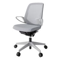 ITOKI(イトーキ) オフィスチェア 事務椅子 ノートチェア プレーンメッシュ ローバック 樹脂脚 ループ肘 ランバーサポートあり ハンガーなし KJ-166JV