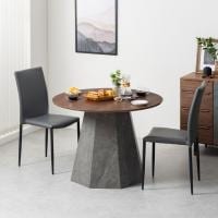 2人用 ダイニングテーブルセット 円形 3点 ALT 木目 丸テーブル ダイニングチェア スタッキング ダイニングセット  幅1000mm 食卓テーブル×1 食卓椅子×2