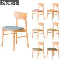 【2脚セット】木製チェア WC-3P ダイニングチェア 会議用チェア レザー貼り 抗菌 耐アルコール 学校 商業施設 幅445×奥行475×座面高さ450mm
