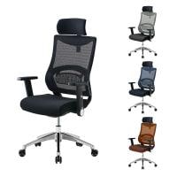 コイズミ JG3チェア オフィスチェア デスクチェア 肘付き 高さ調節可能 ナイロンキャスター ヘッドレスト付き メッシュ 幅680×奥行660～990×高さ1155～1333mm