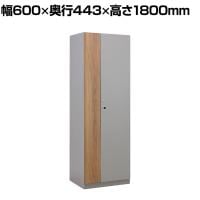 【日本製】大川家具 役員用ワードローブ 鍵付き ハンガーポール付き 姿見ミラー付き 可動棚付き 役員用家具 エグゼクティブ家具 国産 幅600×奥行443×高さ1800mm