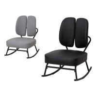 セポラ ロッキングチェア 1人掛けソファ ラウンジ スタンダード セパレート背面 ポケットコイル 合成皮革 レザー 脚裏シール付き コンパクト 揺れ 休憩