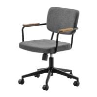 LIVING HOUSE×オフィスコム ensemblebase オフィスチェア 事務椅子 ワークチェア 肘付き 布張り ファブリック ロッキング 幅620×奥行620×高さ760～855mm