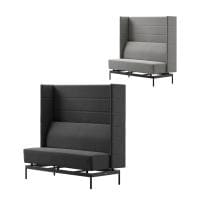 LIVING HOUSE×オフィスコム ensemblebase モンタージュ パネルソファ 2人掛けソファ ブースソファ 幅1480×奥行660×高さ1400mm