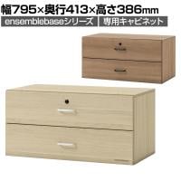 [オプション]LIVING HOUSE×オフィスコム ensemblebase LTI シェルフ 2段引き出し シリンダー錠 幅795×奥行413×高さ386mm