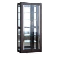 モリタインテリア ハイタイプ コレクションケース ガラス LED 照明付き 背面ミラー 収納 棚 ショーケース フィギュアケース コレクションボード ディスプレイラック 幅794×奥行411×高さ1750mm