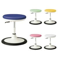 ノーリツイス(NORITSUISU) TSMN ナーススツール ホワイトシェル 背無し 固定脚 円盤脚タイプ ビニールレザー張り 抗菌 日本製 国産 医療 福祉 TSMN-W23BL 幅450×奥行450×高さ380～475mm