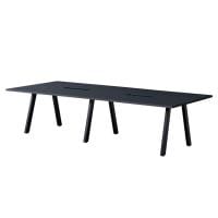 大型テーブル BL 会議テーブル 角型 抗菌天板 ワイヤリングボックス付き 国産 幅3200×奥行1200×高さ720mm BL-3212KW