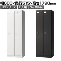 ロッカー スチールロッカー 2人用 2列1段 GSシリーズ  スリム 鍵付き ダイヤル錠 個人ロッカー 更衣ロッカー シューズロッカー オフィス ネームプレート 鏡 収納 幅600×奥行515×高さ1790mm