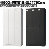 ロッカー スチールロッカー 3人用 3列1段 GSシリーズ  スリム 鍵付き シリンダー錠 個人ロッカー 更衣ロッカー シューズロッカー オフィス ネームプレート 鏡 収納 幅900×奥行515×高さ1790mm