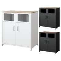 OCシリーズ 収納カウンター ゴミ箱収納タイプ 船底天板 スチール製 幅900×奥行575×高さ990mm スリット カウンター収納 キッチン ゴミ箱 収納 休憩室