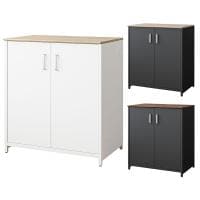 OCシリーズ 収納カウンター 開き戸タイプ 船底天板 スチール製 幅900×奥行575×高さ990mm スリット カウンター収納 可動棚 キッチン 休憩室