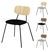 【抗菌加工】プラス DC-UA2LWN リフレッシュチェア カフェチェア ラウンジチェア ミーティングチェア ダイニングチェア スタッキング可能 ビニルレザー張り 4本脚タイプ 座クッション【SIAA】