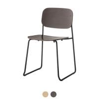 QUON(クオン) Poplar ポプラ ミーティングチェア ダイニングチェア カフェ風 サテンブラック脚 MTB スタッキング可能