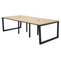 リスム Lism フリーアドレス用テーブル 幅2400×奥行1200×高さ720mm 4ヶ口コンセント付き