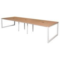 リスム Lism フリーアドレス用テーブル 幅3600×奥行1200×高さ720mm 4ヶ口コンセント付き