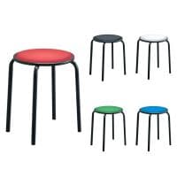 サークルジャンボ CG-19 ラウンドスツール スタッキングチェア 丸椅子 パイプ椅子 完成品 日本製 幅330×奥行330×高さ440mm