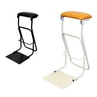 テンポラリーチェアZワイド 立作業サポートチェア スツール レジ椅子 座面角度調節可能 負担軽減 幅320×奥行485×高さ685mm