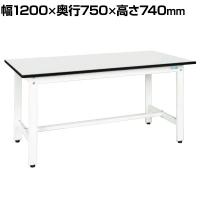 サカエ 実験用中量作業台 メラミン天板 幅1200×奥行750×高さ740mm CSM-127W