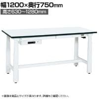 サカエ 電動昇降作業台 重量タイプ 幅1200×奥行750×高さ630～1280mm DKN-127AMW