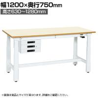 サカエ 電動昇降作業台 重量タイプ 幅1200×奥行750×高さ630～1280mm DKN-127CIMW