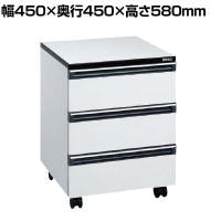サカエ 木製キャビネットワゴン 幅450×奥行450×高さ580mm LA-3