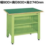サカエ 一人用作業台CPタイプ 中棚付き 幅900×奥行600×高さ740mm CP-096T