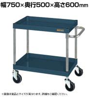 サカエ CSパールワゴン 中量タイプ 直進安定金具付き 幅750×奥行500×高さ600mm CSP-7562YSED