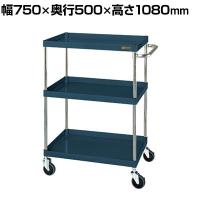 サカエ CSパールワゴン 中量タイプ 直進安定金具付き 幅750×奥行500×高さ1080mm CSP-75113YSED