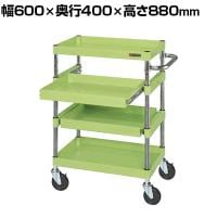 サカエ CSパールワゴン 中量タイプ スライド棚付き 幅600×奥行400×高さ880mm CSP-6084S