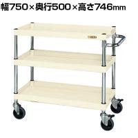 サカエ CSパールワゴン 中量タイプ ダブルストッパー仕様 幅750×奥行500×高さ746mm CSP-7573DSEI