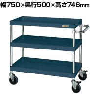 サカエ CSパールワゴン 中量タイプ ダブルストッパー仕様 幅750×奥行500×高さ746mm CSP-7573DSED