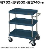 サカエ CSパールワゴン 中量タイプ フットブレーキ付き 幅750×奥行500×高さ740mm CSP-7573BRSED