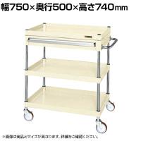 サカエ CSパールワゴン 中量タイプ 引出し付き 幅750×奥行500×高さ740mm CSP-7573ANUI