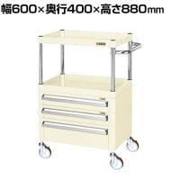 サカエ CSパールワゴン 中量タイプ 引出し付き 幅600×奥行400×高さ880mm CSP-6082A2CNUI
