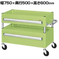 サカエ CSパールワゴン 中量タイプ 引出し付き 幅750×奥行500×高さ600mm CSP-7562AC