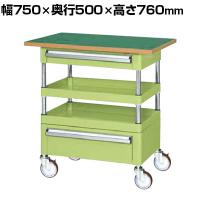 サカエ CSパールワゴン 中量タイプ 引出し 天板付き 幅750×奥行500×高さ760mm CSP-7572ACTFNU