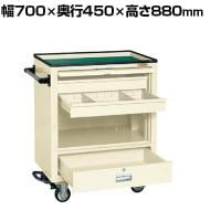 サカエ エスエスワゴン フットブレーキ付き 幅700×奥行450×高さ880mm SS-A2NBRI