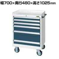 サカエ キャビネットワゴン 幅700×奥行480×高さ1025mm CV-1061WD