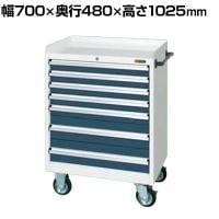 サカエ キャビネットワゴン 幅700×奥行480×高さ1025mm CV-1071WD