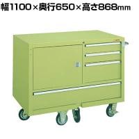 サカエ キャビネットワゴン 幅1100×奥行650×高さ868mm Q-22B