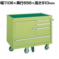 サカエ キャビネットワゴン 天板皿型 幅1106×奥行656×高さ910mm Q-22BKT