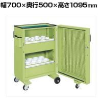 サカエ ツーリングキャビネットワゴン スイングドア付き 幅700×奥行500×高さ1095mm TLC-F2GAB