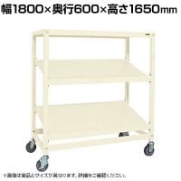 サカエ キャスターラックRK型傾斜棚タイプ 幅1800×奥行600×高さ1650mm RKCN-8653SNUI