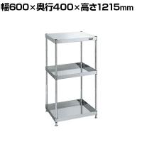 サカエ ステンレスCSパールワゴン 固定タイプ 幅600×奥行400×高さ1215mm CSPN4-60123