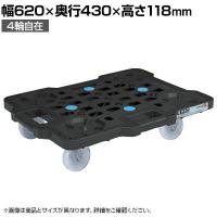 サカエ サカエメッシュキャリー 4輪自在 幅620×奥行430×高さ118mm SCR-M450NBK