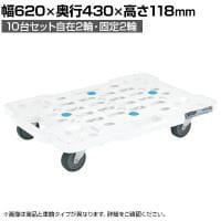 サカエ サカエメッシュキャリー 10台セット自在 固定タイプ 幅620×奥行430×高さ118mm SCR-M450EKWX