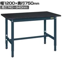 サカエ 軽量実験用高さ調整作業台TKSCタイプ 幅1200×奥行750×高さ740～940mm TKSC-1275