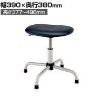 サカエ 作業用ワークチェア 固定式 背もたれ無し 幅390×奥行380×高さ377～496mm S4P-BKN